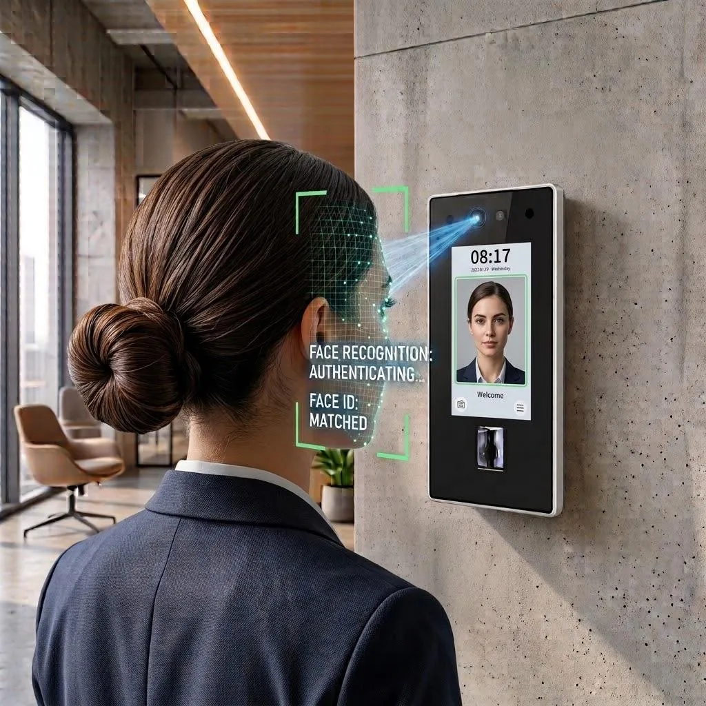 Face recognition door access reader