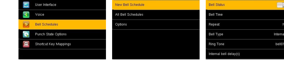 Personalize - Bell Schedules - New Bell Schedule settings