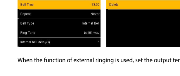 Edit the bell settings or delete it