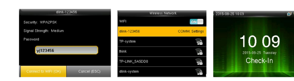 Enter the Wi-Fi password and connect