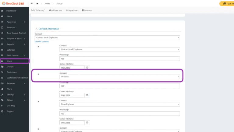 TimeClock 365 Employee Management, Door Access Control and Time Tracking Software | How to Delete a Contract