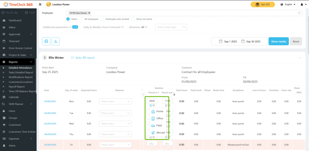 TimeClock 365 Employee Management, Door Access Control and Time Tracking Software | How to edit your timesheets