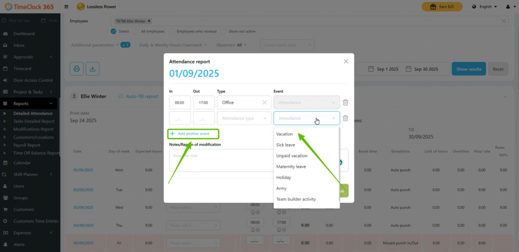 TimeClock 365 Employee Management, Door Access Control and Time Tracking Software | How to edit your timesheets