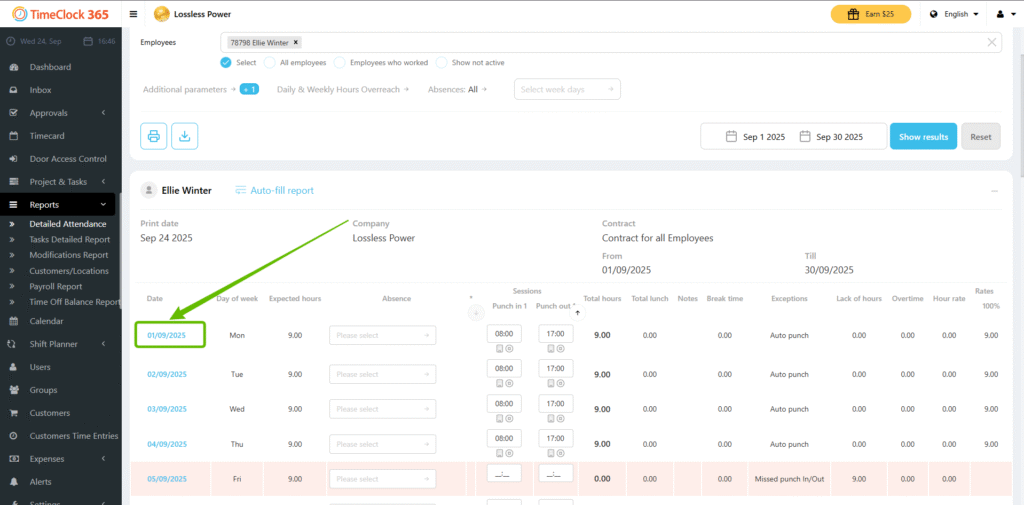 TimeClock 365 Employee Management, Door Access Control and Time Tracking Software | How to edit your timesheets